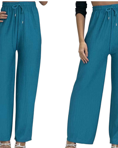 Pleated wide leg trousers