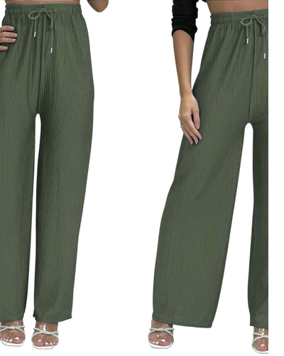 Pleated wide leg trousers