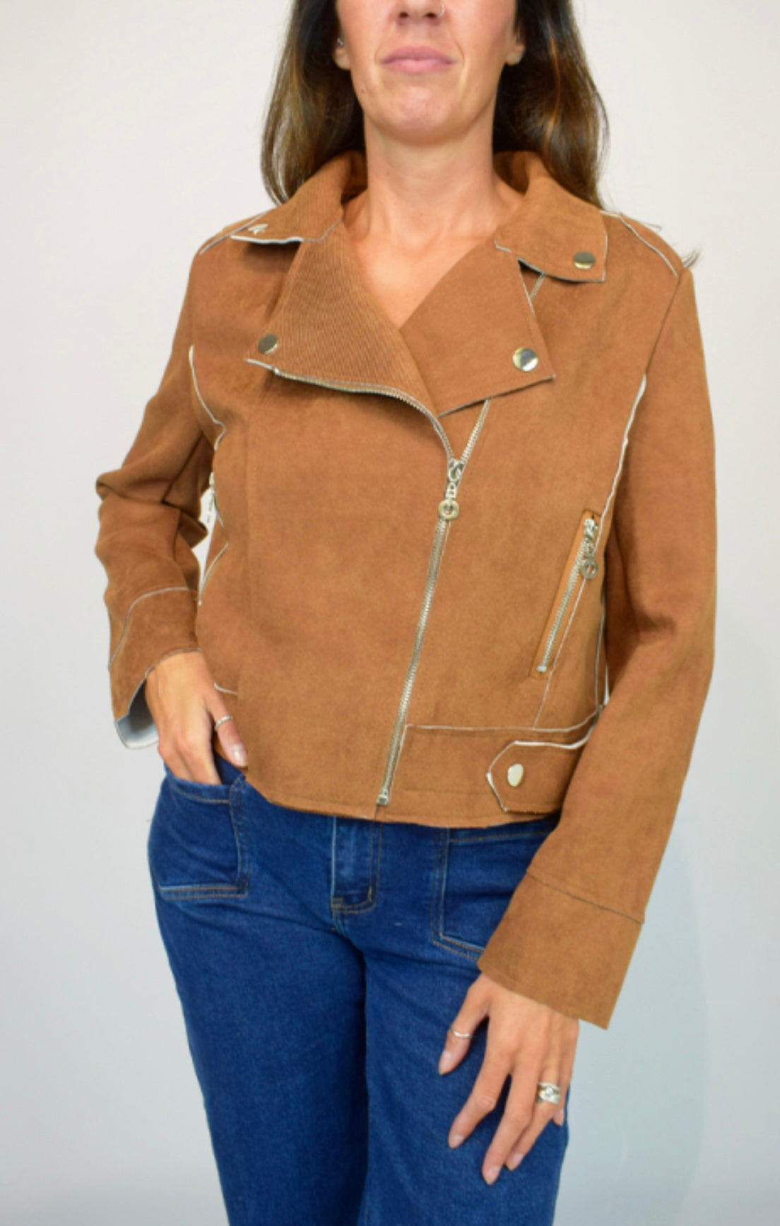 Soft Feel Biker Jacket