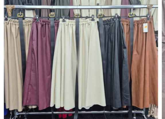 Jasmine leather look maxi skirt