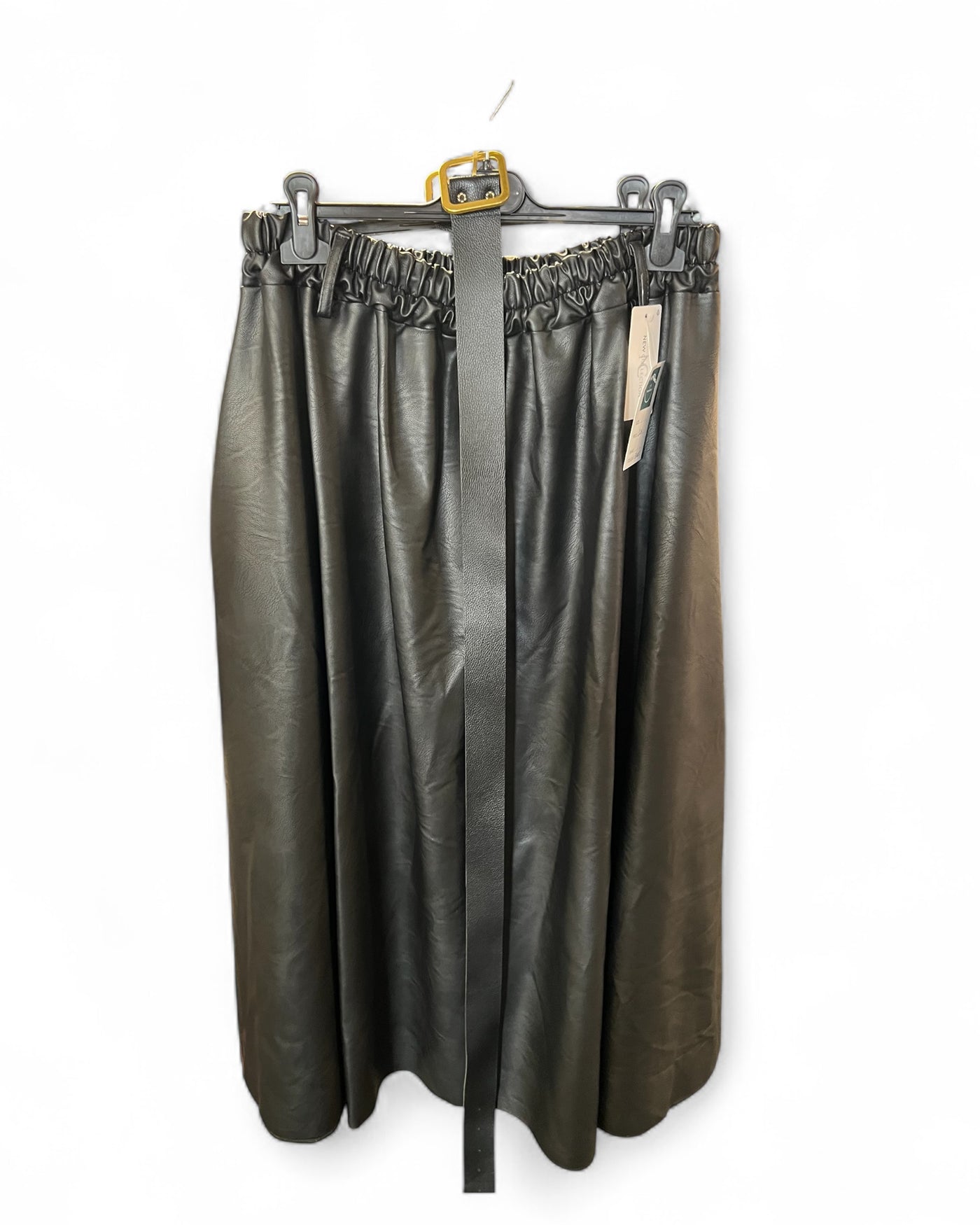 Jasmine leather look maxi skirt