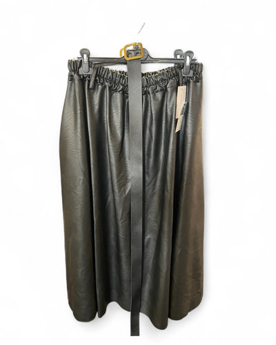 Jasmine leather look maxi skirt