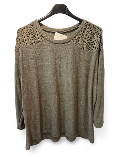 Josie long sleeve Top with crochet detail
