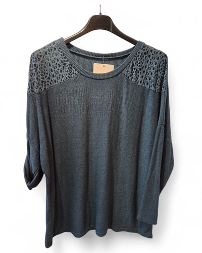 Josie long sleeve Top with crochet detail