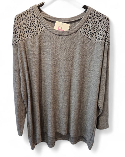 Josie long sleeve Top with crochet detail