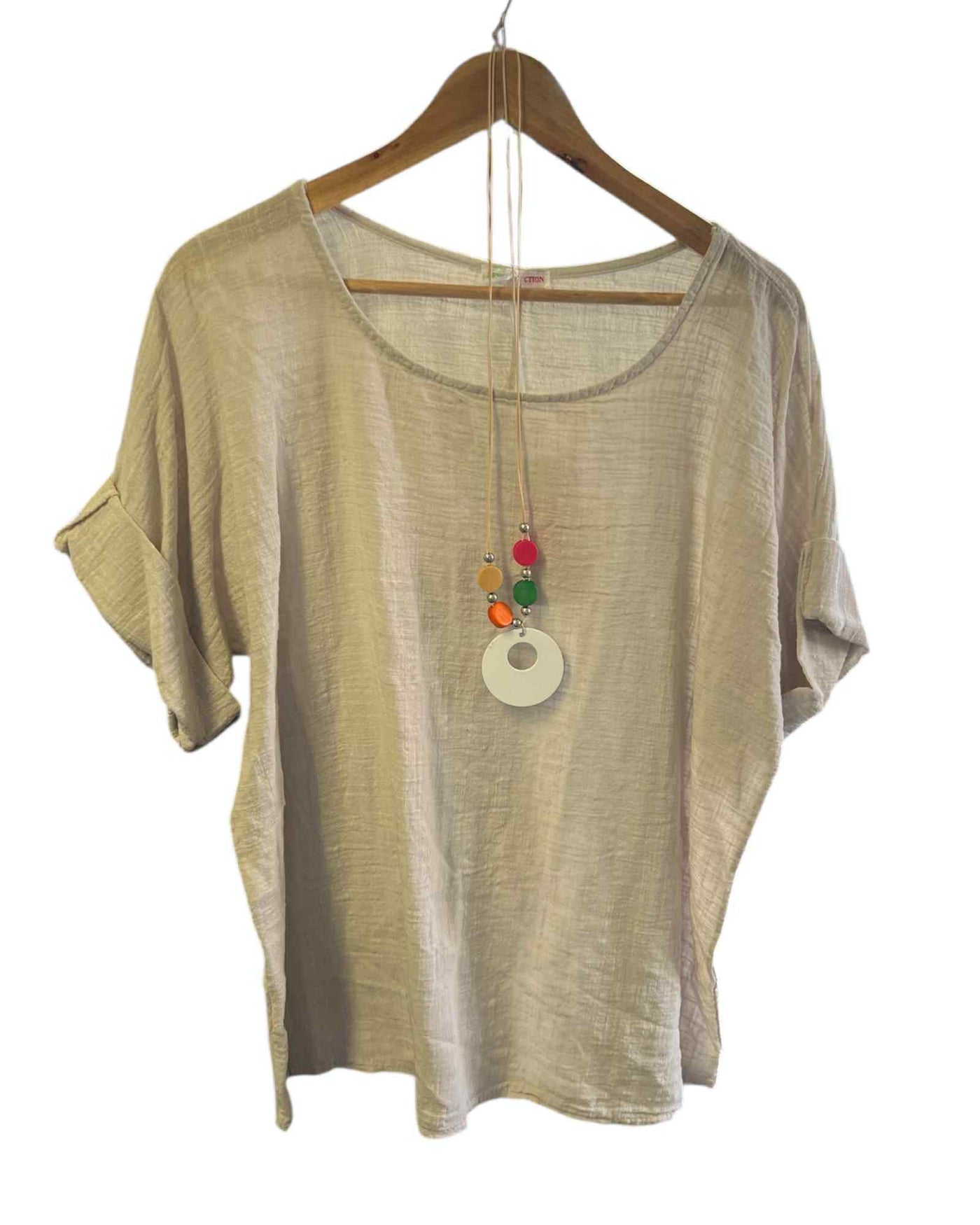 Connie Tunic Top & necklace
