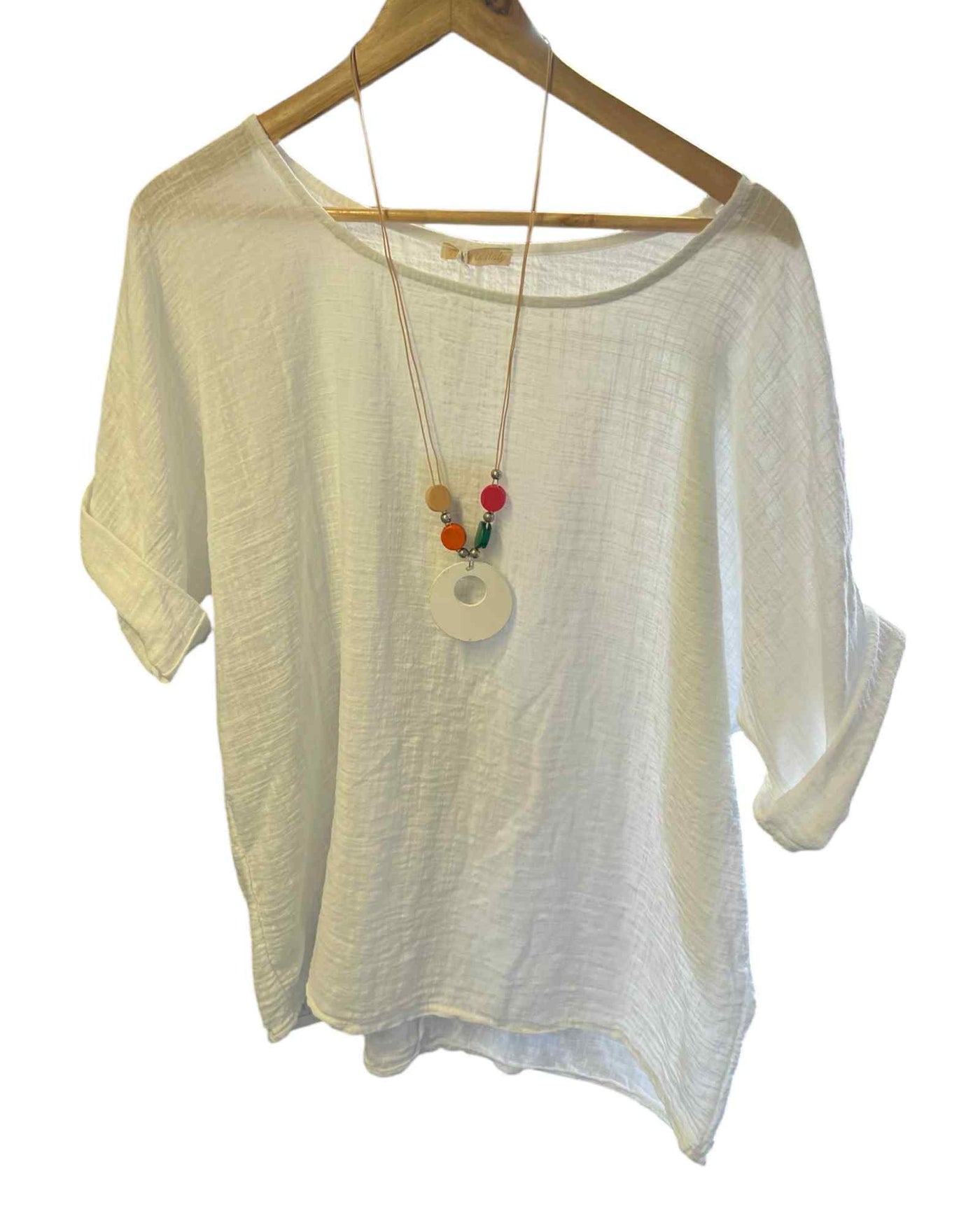 Connie Tunic Top & necklace