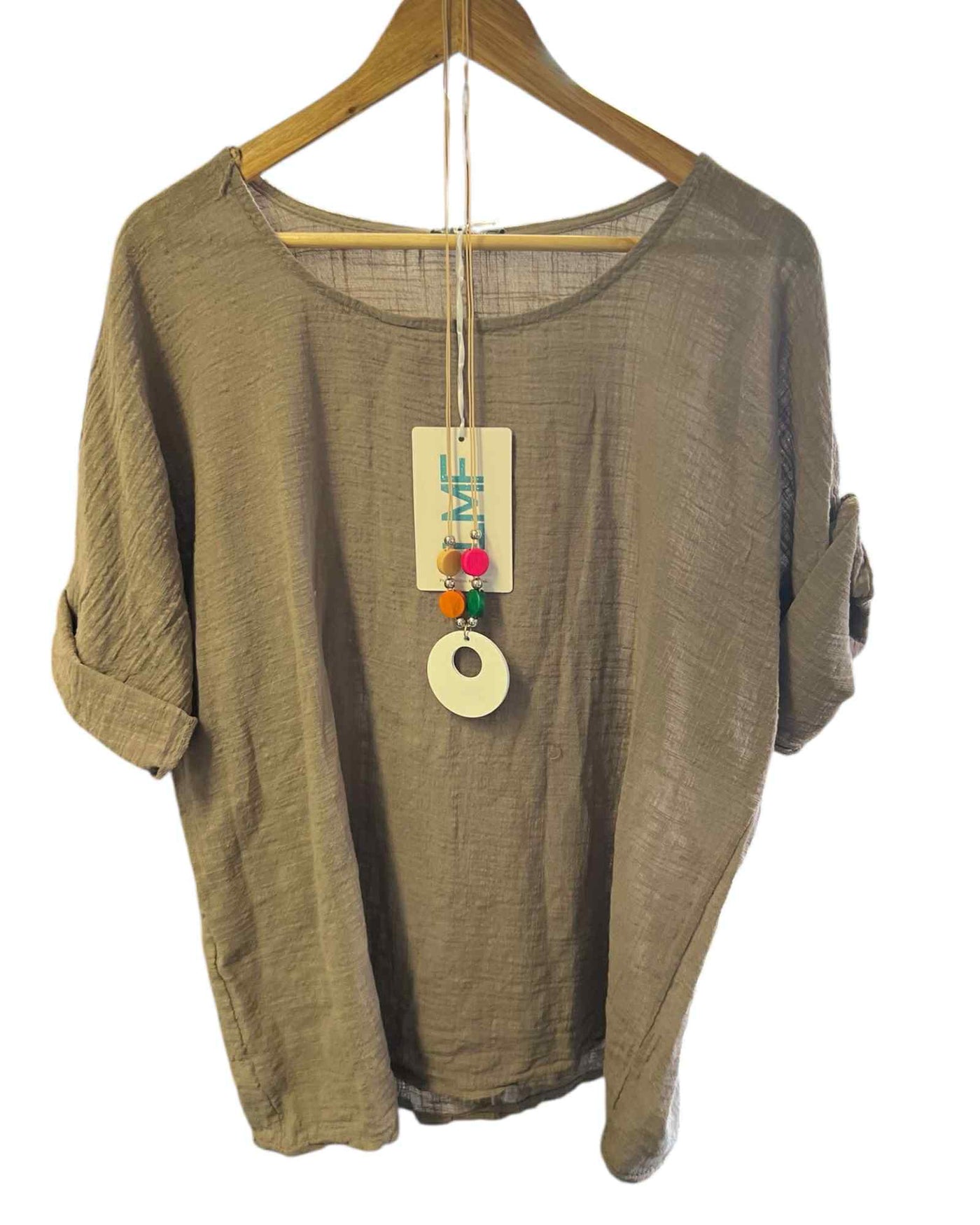 Connie Tunic Top & necklace